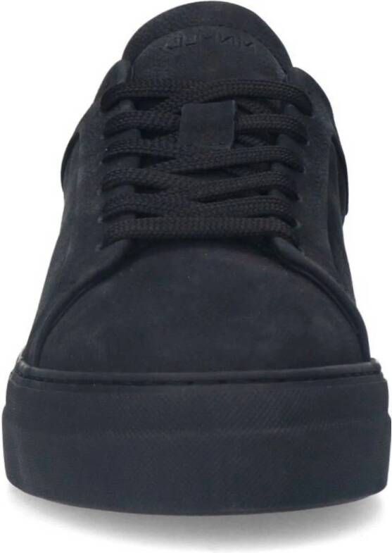 Manfield nubuck sneakers zwart