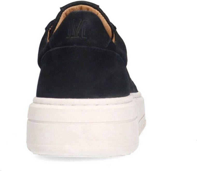 Manfield nubuck sneakers zwart