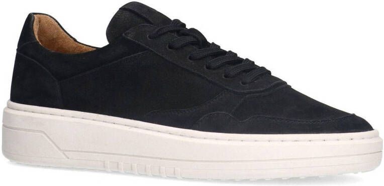 Manfield nubuck sneakers zwart