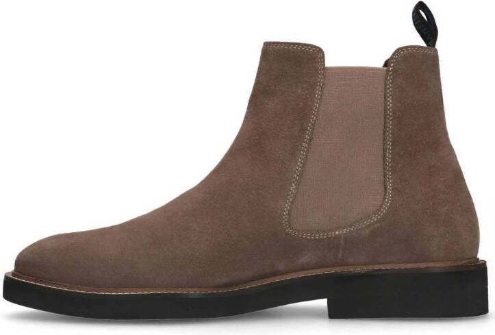 Manfield suède chelsea boots bruin