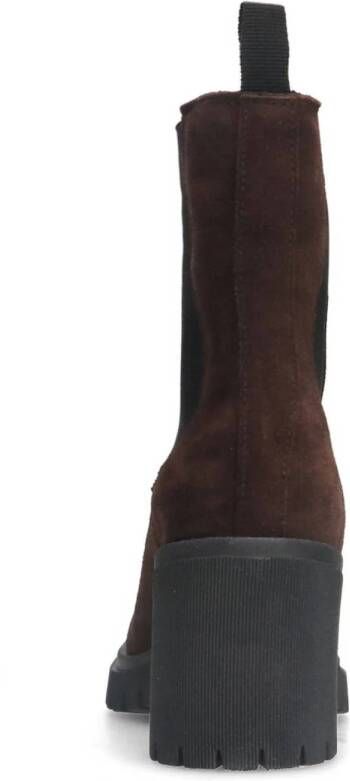 Manfield suède chelsea boots bruin