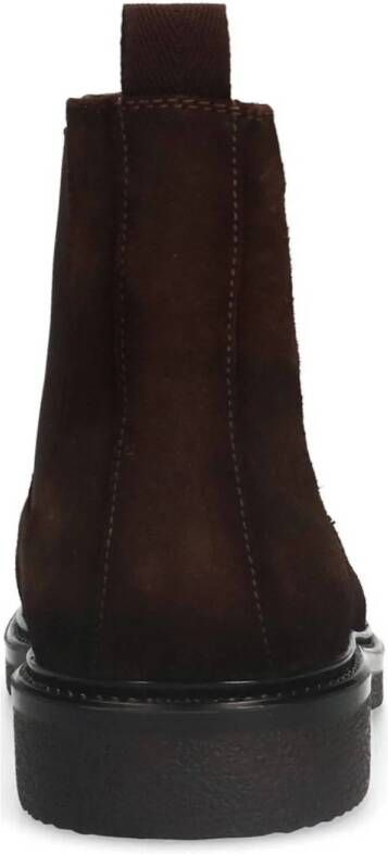 Manfield suède chelsea boots bruin