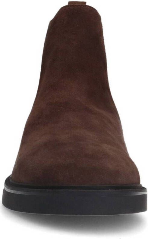 Manfield suède chelsea boots bruin