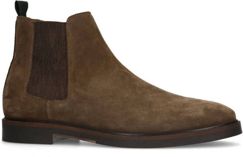 Manfield suède chelsea boots taupe