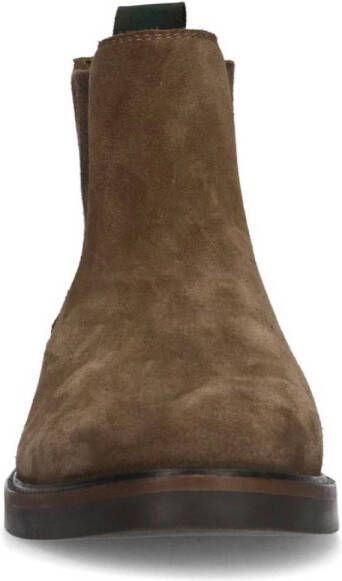 Manfield suède chelsea boots taupe