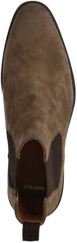 Manfield suède chelsea boots taupe