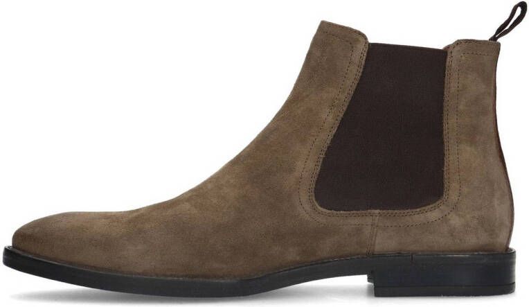 Manfield suède chelsea boots taupe