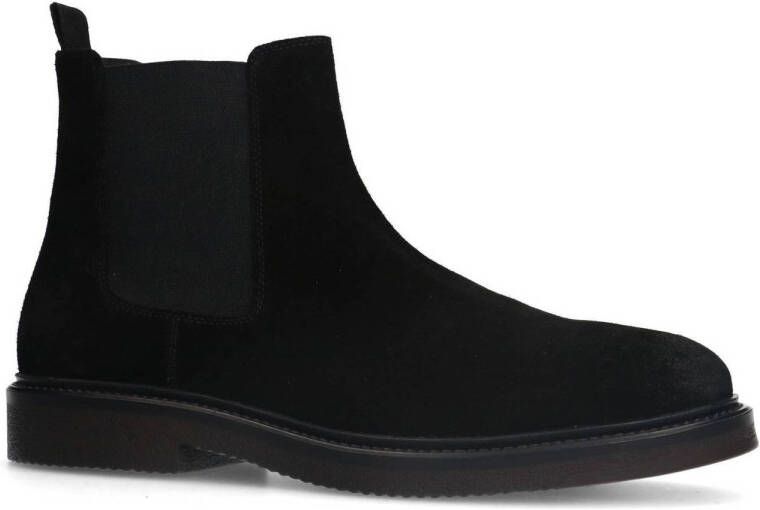 Manfield suède chelsea boots zwart