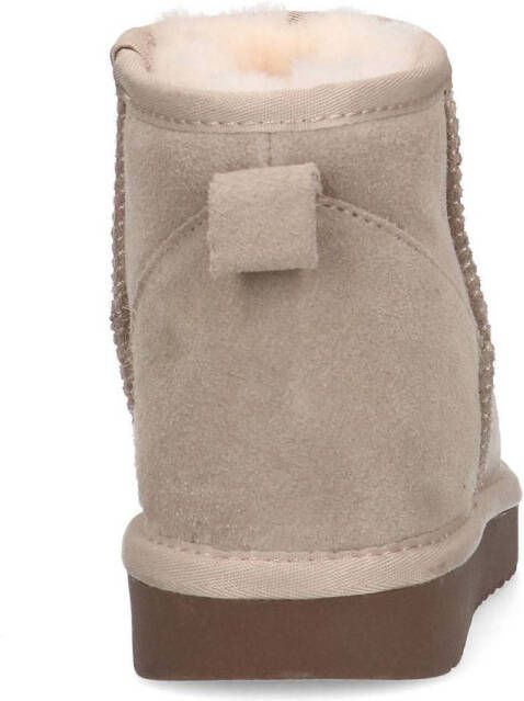 Manfield suède enkelboots beige