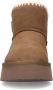 Manfield Dames Taupe suède snowboots met imitatie bond - Thumbnail 4