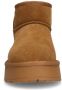 Manfield Dames Beige suède snowboots met imitatiewol - Thumbnail 5