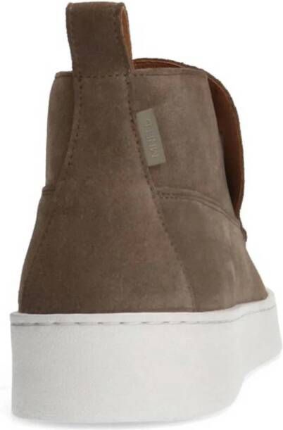 Manfield suède enkelboots taupe