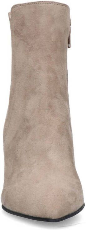 Manfield suède enkellaarzen beige