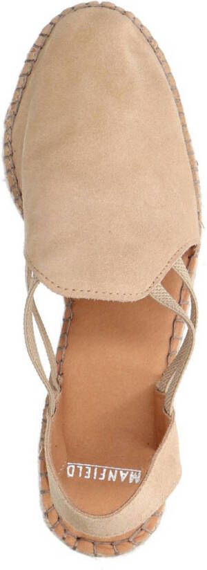 Manfield suède espadrilles beige