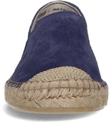 Manfield suède espadrilles blauw