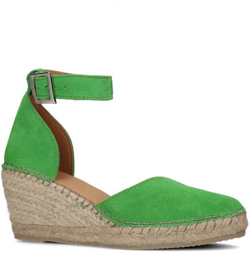 Manfield suède espadrilles groen