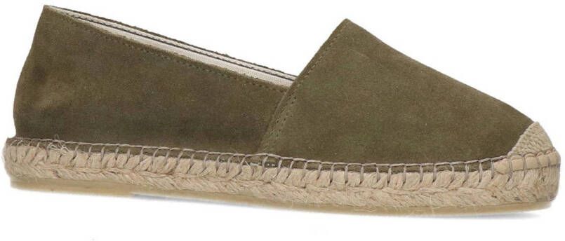 Manfield suède espadrilles kaki