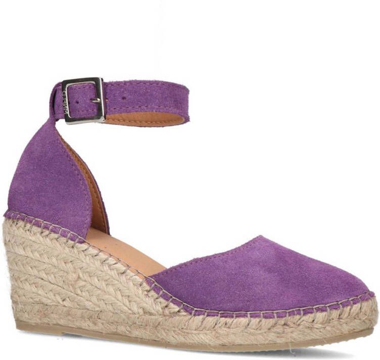 Manfield suède espadrilles paars