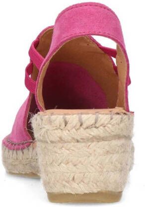 Manfield suède espadrilles roze