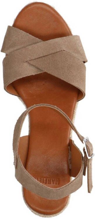 Manfield suède espadrilles taupe