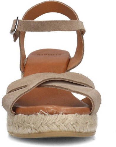 Manfield suède espadrilles taupe