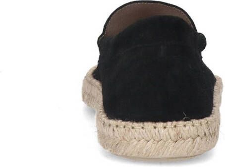 Manfield suède espadrilles zwart