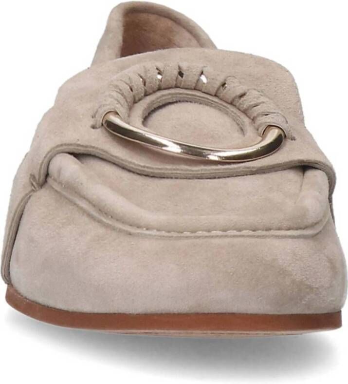 Manfield suède loafers beige