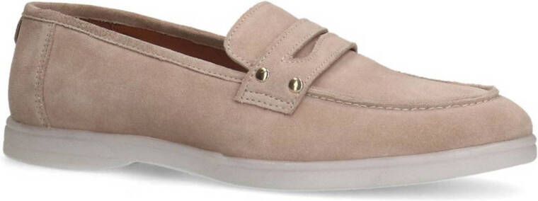 Manfield suède loafers beige