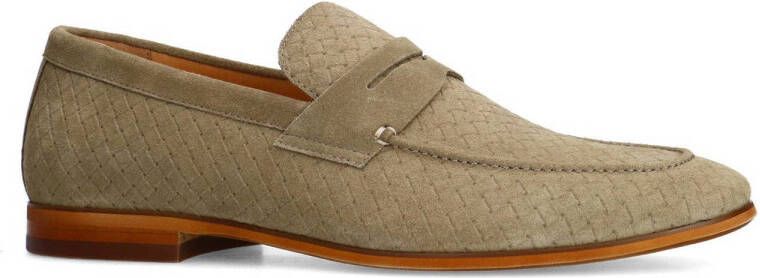 Manfield suède loafers beige