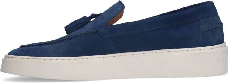 Manfield suède loafers blauw