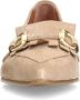 Manfield Dames Beige suède loafers met glitter - Thumbnail 5