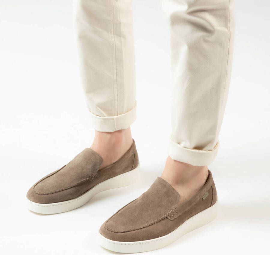 Manfield suède loafers taupe