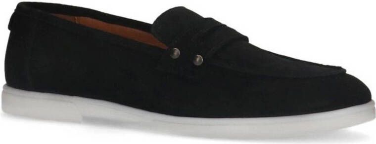 Manfield suede loafers zwart