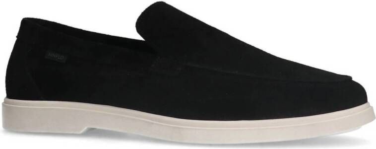 Manfield suède loafers zwart