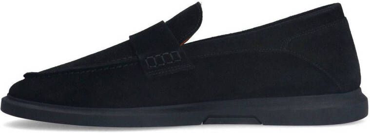 Manfield suède loafers zwart