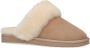 Manfield Dames Beige pantoffels met wollen voering - Thumbnail 2