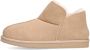 Manfield Dames Hoge beige pantoffels met wollen voering - Thumbnail 3