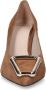 Manfield Dames Beige suède pumps - Thumbnail 4