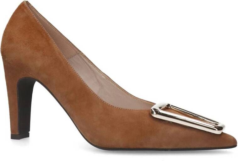 Manfield suède pumps camel