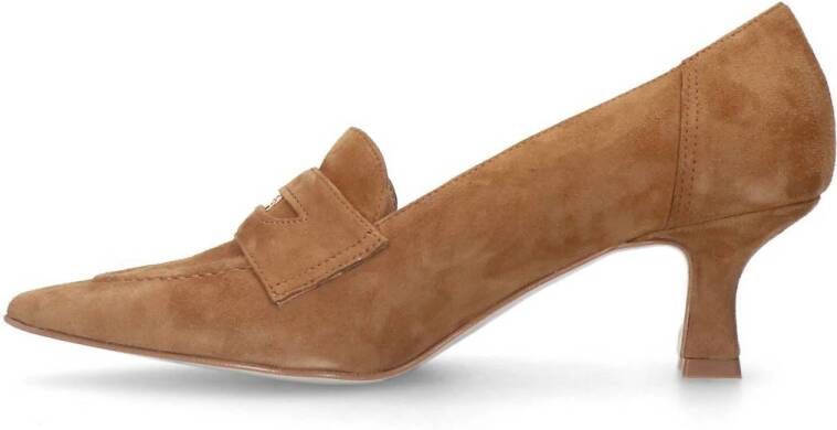 Manfield suède pumps cognac