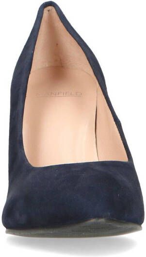 Manfield suède pumps donkerblauw