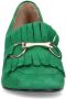 Manfield Dames Groene suède loafer pumps - Thumbnail 3