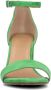 Manfield Dames Groene suède sandalen met hak - Thumbnail 2