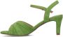 Manfield Dames Groene suède sandalen met hak - Thumbnail 2