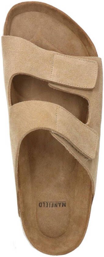 Manfield suède slippers beige