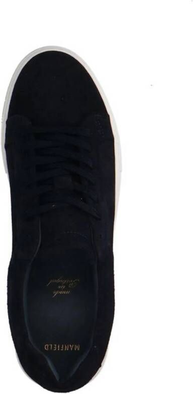 Manfield suède sneakers donkerblauw