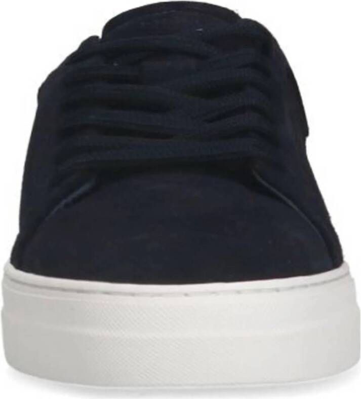 Manfield suède sneakers donkerblauw