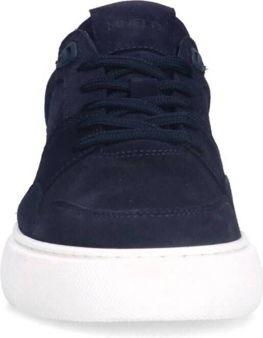 Manfield suède sneakers donkerblauw