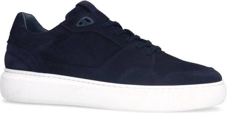 Manfield suède sneakers donkerblauw