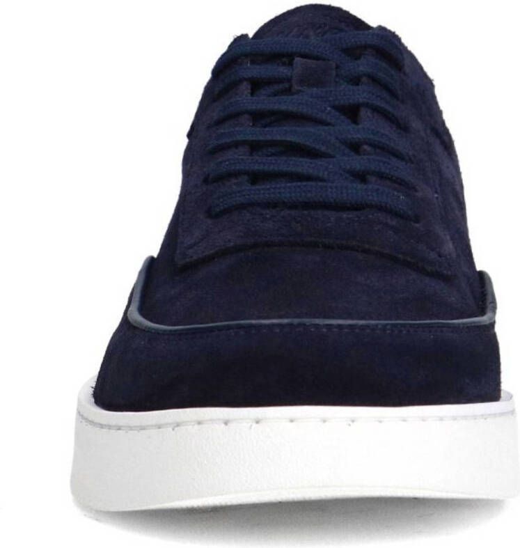 Manfield suède sneakers donkerblauw